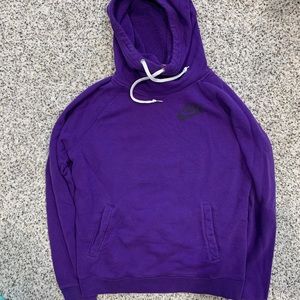 Nike large cowl neck sweatshirt - purple - size large